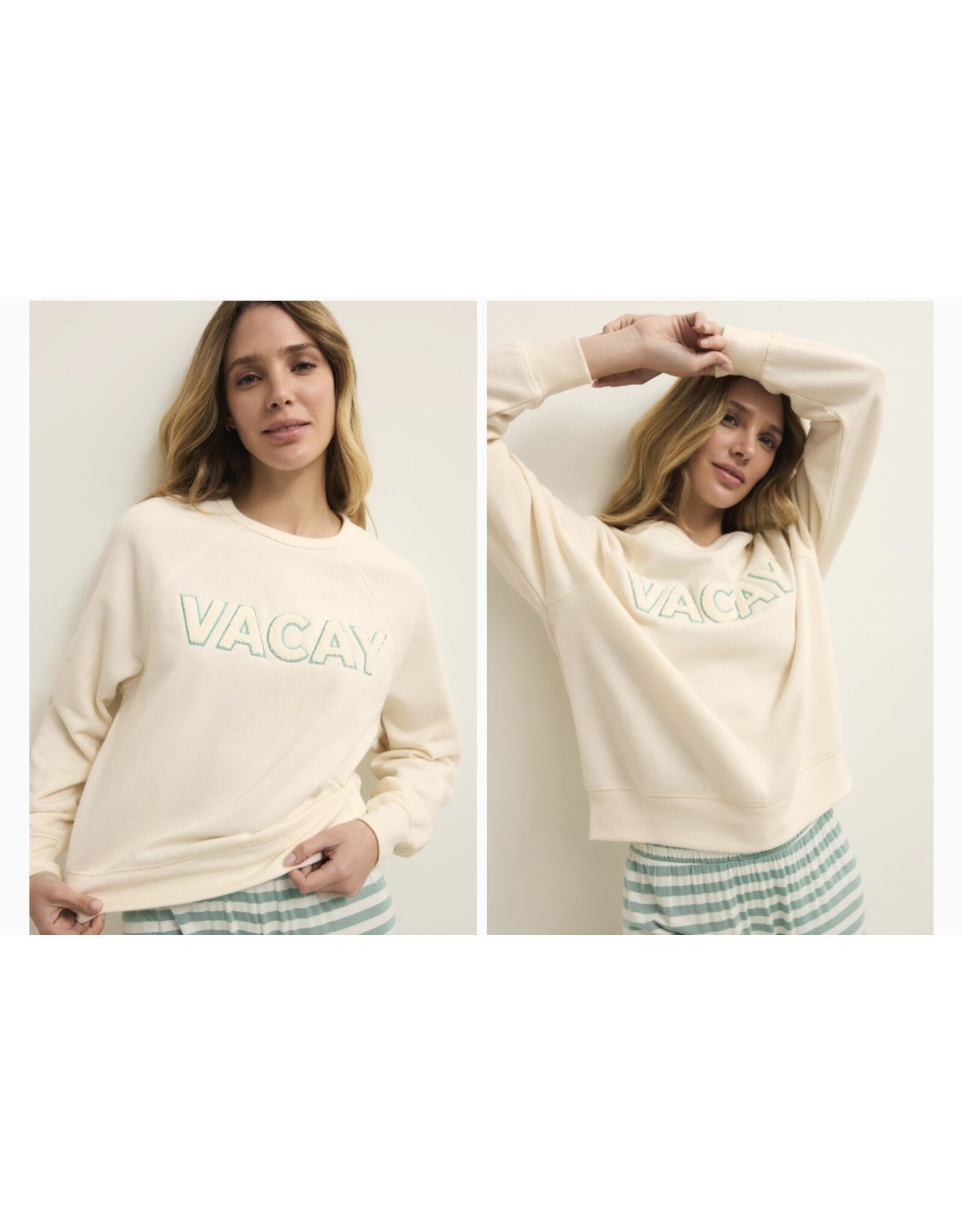 ZSupply ZLT261265  Vacay Sweatshirt Vanilla Ice