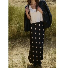 sunday edition Polka Dot Satin Midi Skirt