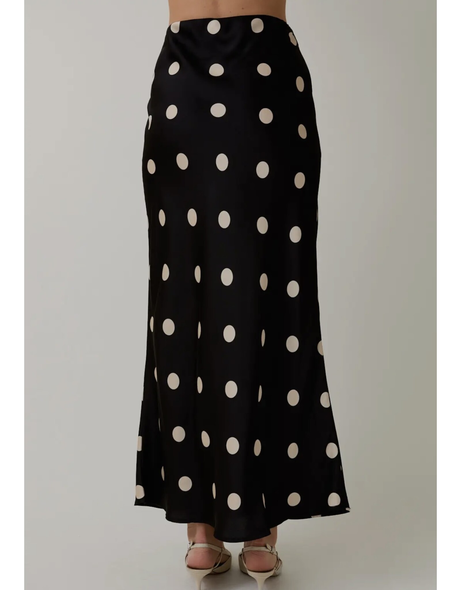 sunday edition Polka Dot Satin Midi Skirt