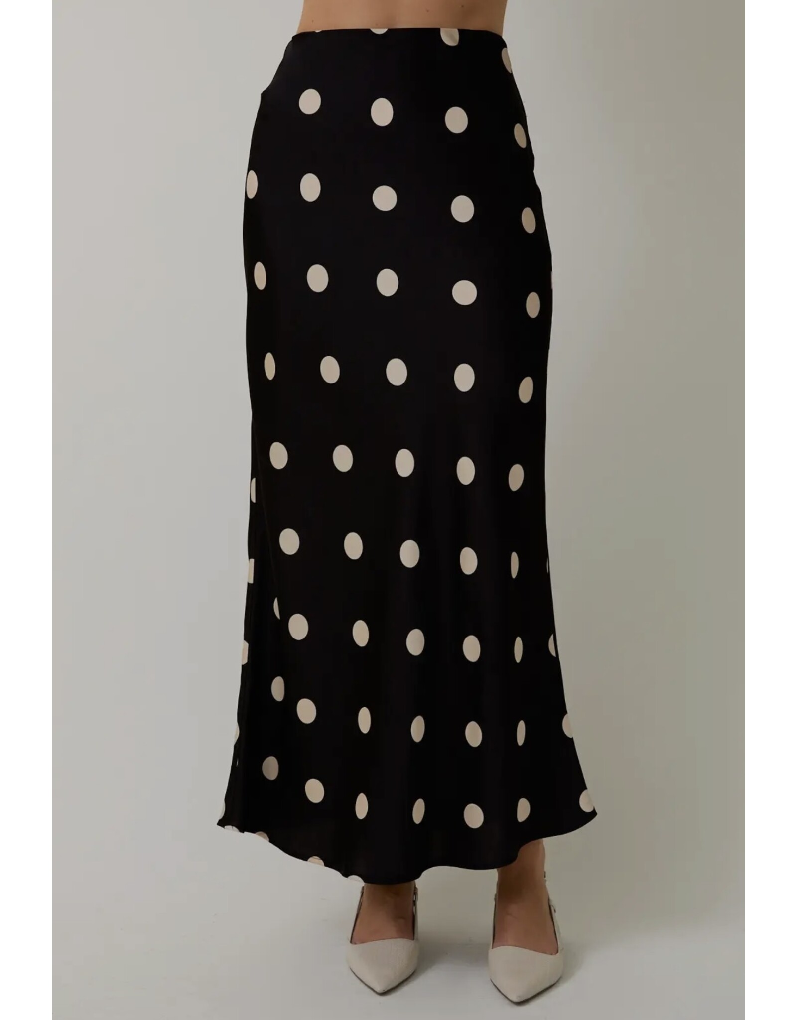 sunday edition Polka Dot Satin Midi Skirt