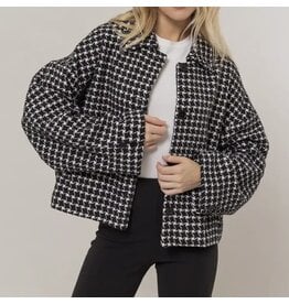 Hyfve Tweed Plaid Oversized Jacket
