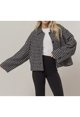 Hyfve Tweed Plaid Oversized Jacket