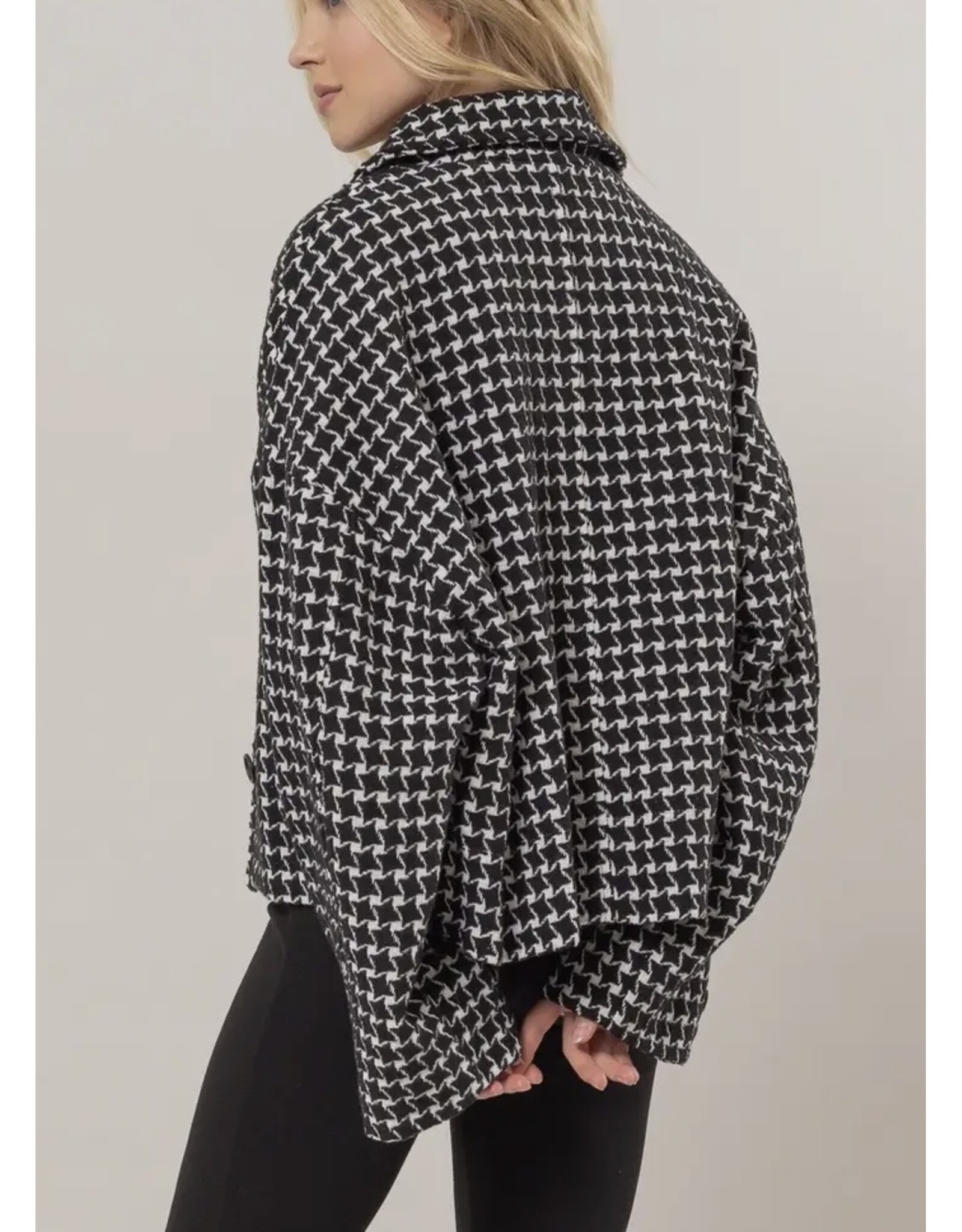 Hyfve Tweed Plaid Oversized Jacket