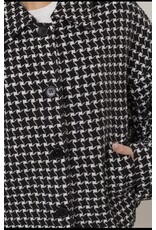 Hyfve Tweed Plaid Oversized Jacket