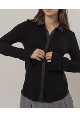 Hyfve Knit Shirt w/ Button Placket