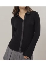 Hyfve Knit Shirt w/ Button Placket