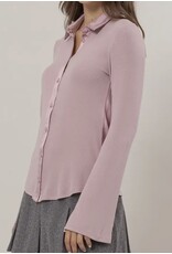 Hyfve Knit Shirt w/ Button Placket