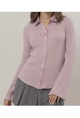 Hyfve Knit Shirt w/ Button Placket