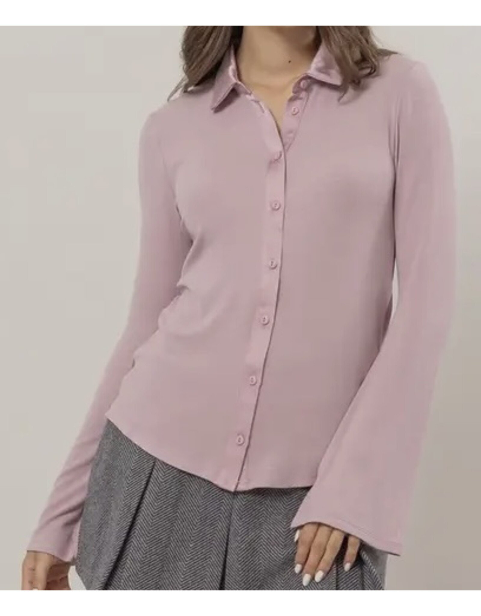 Hyfve Knit Shirt w/ Button Placket