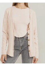 Hyfve Pale Pink Deep V-Neck Cardigan