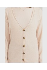 Hyfve Pale Pink Deep V-Neck Cardigan