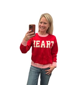 sunday edition HEART knit sweater