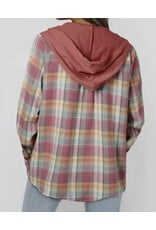 suhkasa Plaid Button-Up Hoody Jacket