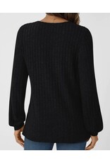 suhkasa Textured Knit V-Neck Top