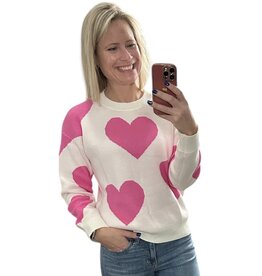 suhkasa Valentine Heart Knit Sweater