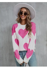 suhkasa Valentine Heart Knit Sweater