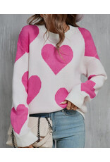 suhkasa Valentine Heart Knit Sweater