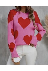 suhkasa Valentine Heart Knit Sweater