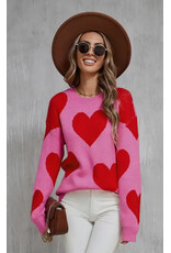 suhkasa Valentine Heart Knit Sweater