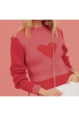 lovesoft Red Valentine Ribbed Sweater