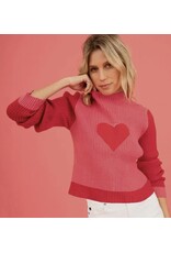 lovesoft Red Valentine Ribbed Sweater