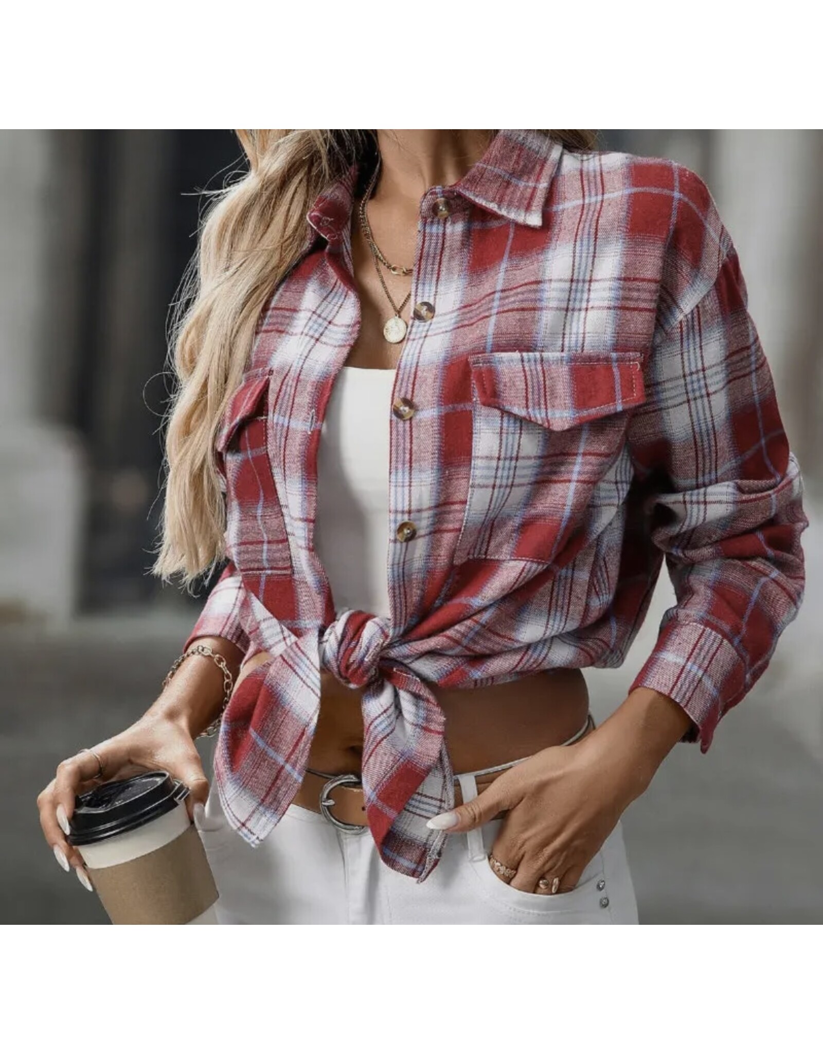 lovesoft Plaid button down shirt