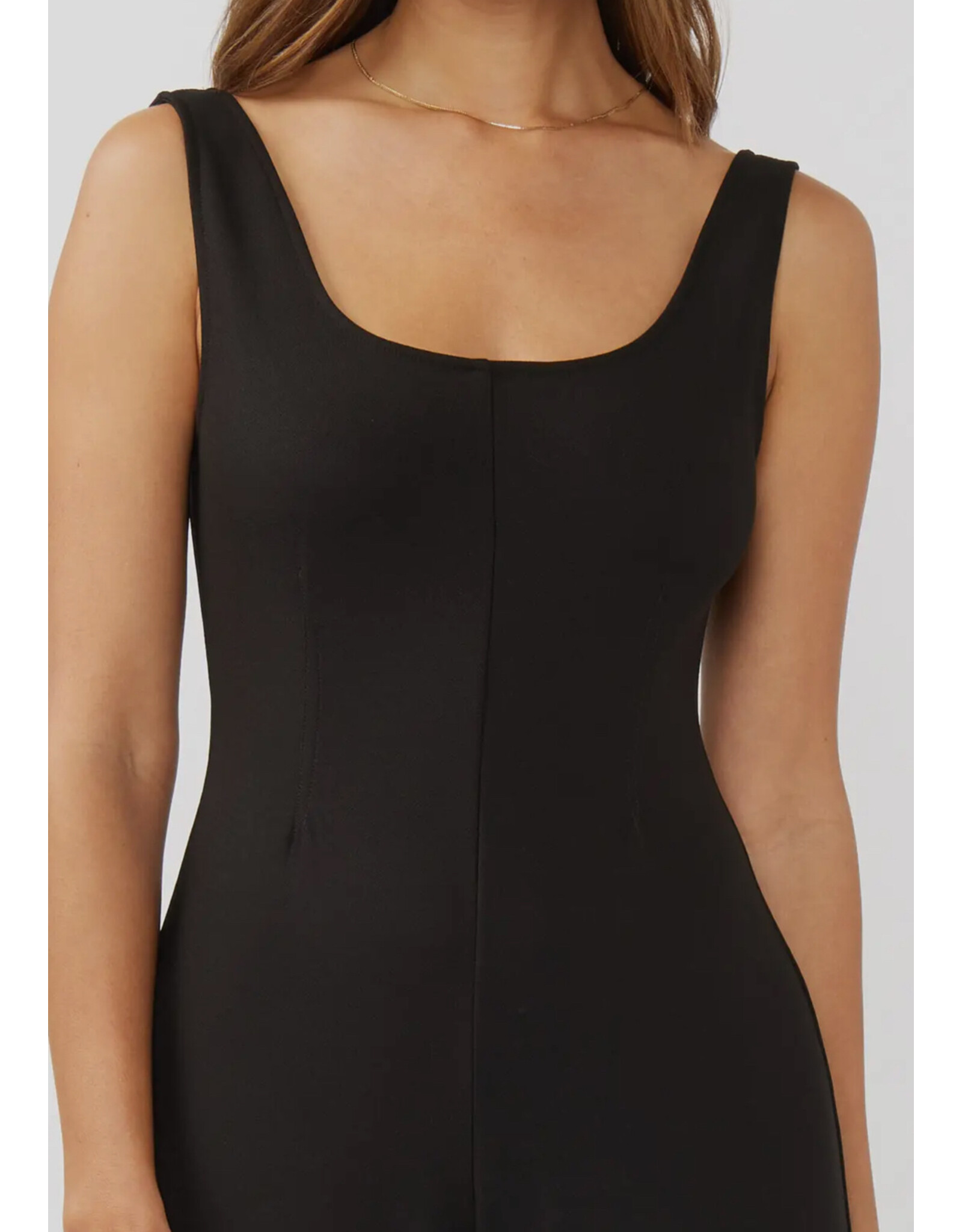 Black Tank Ponte Jumpsuit