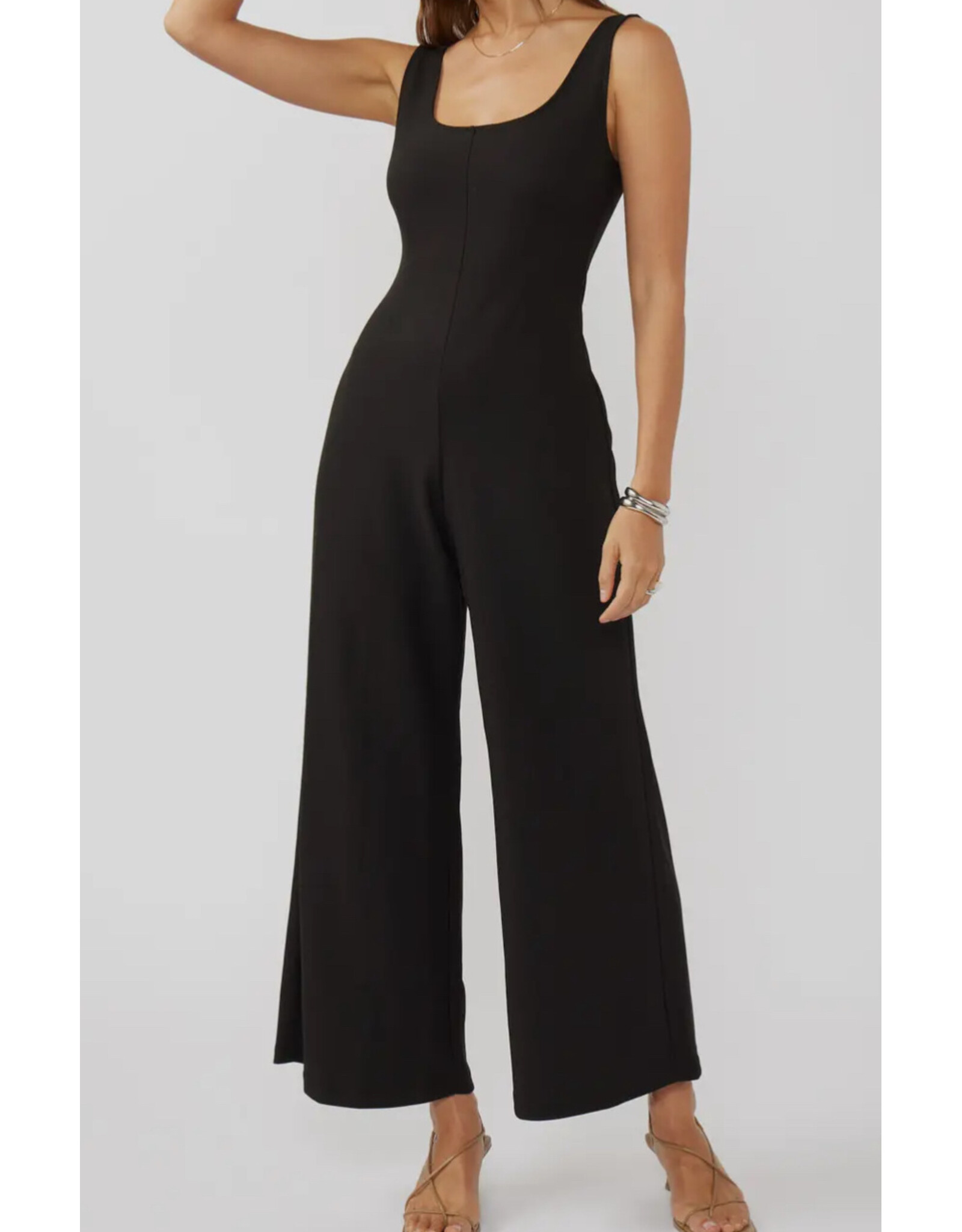 Black Tank Ponte Jumpsuit