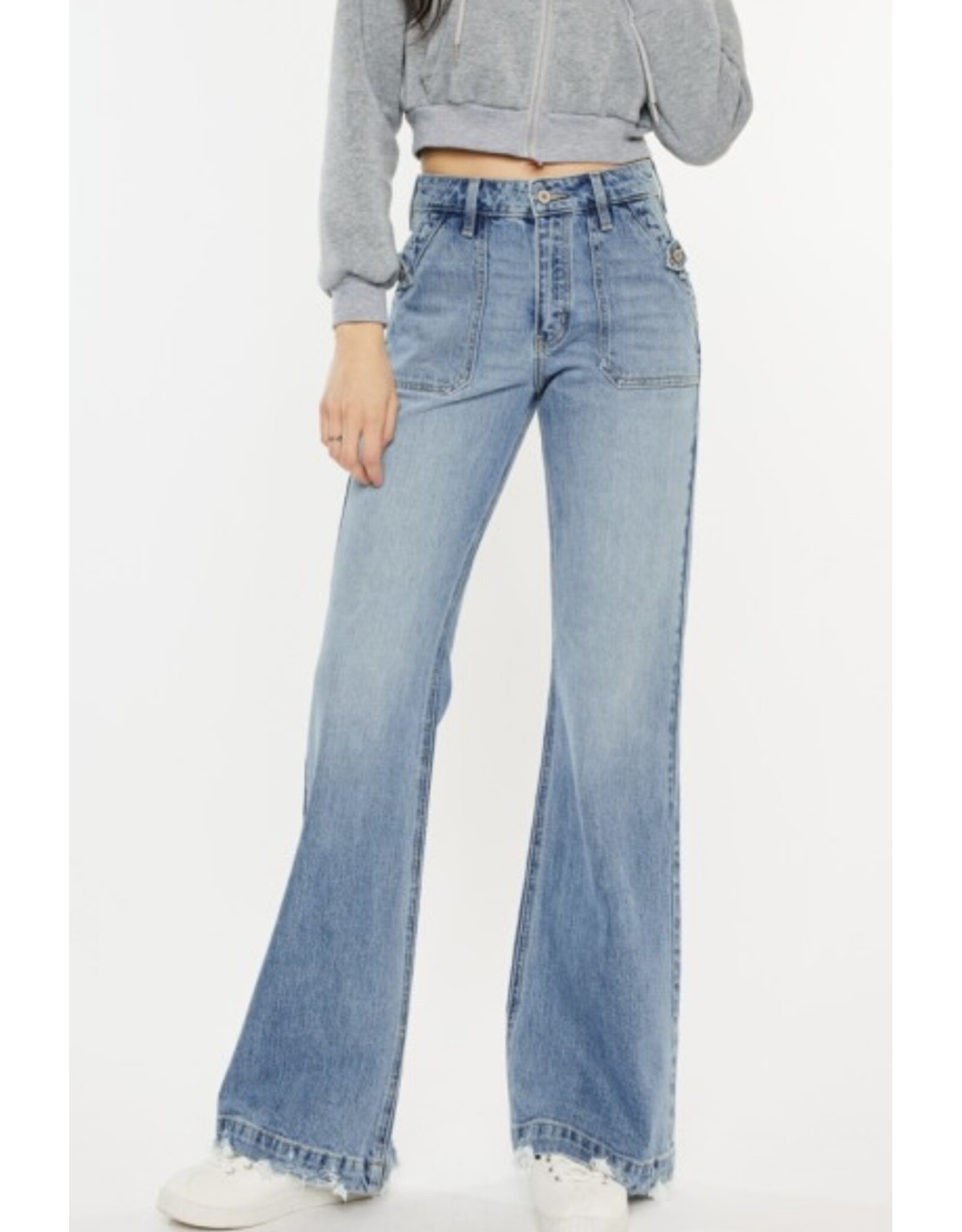 Kancan HR Wide Flare Jeans