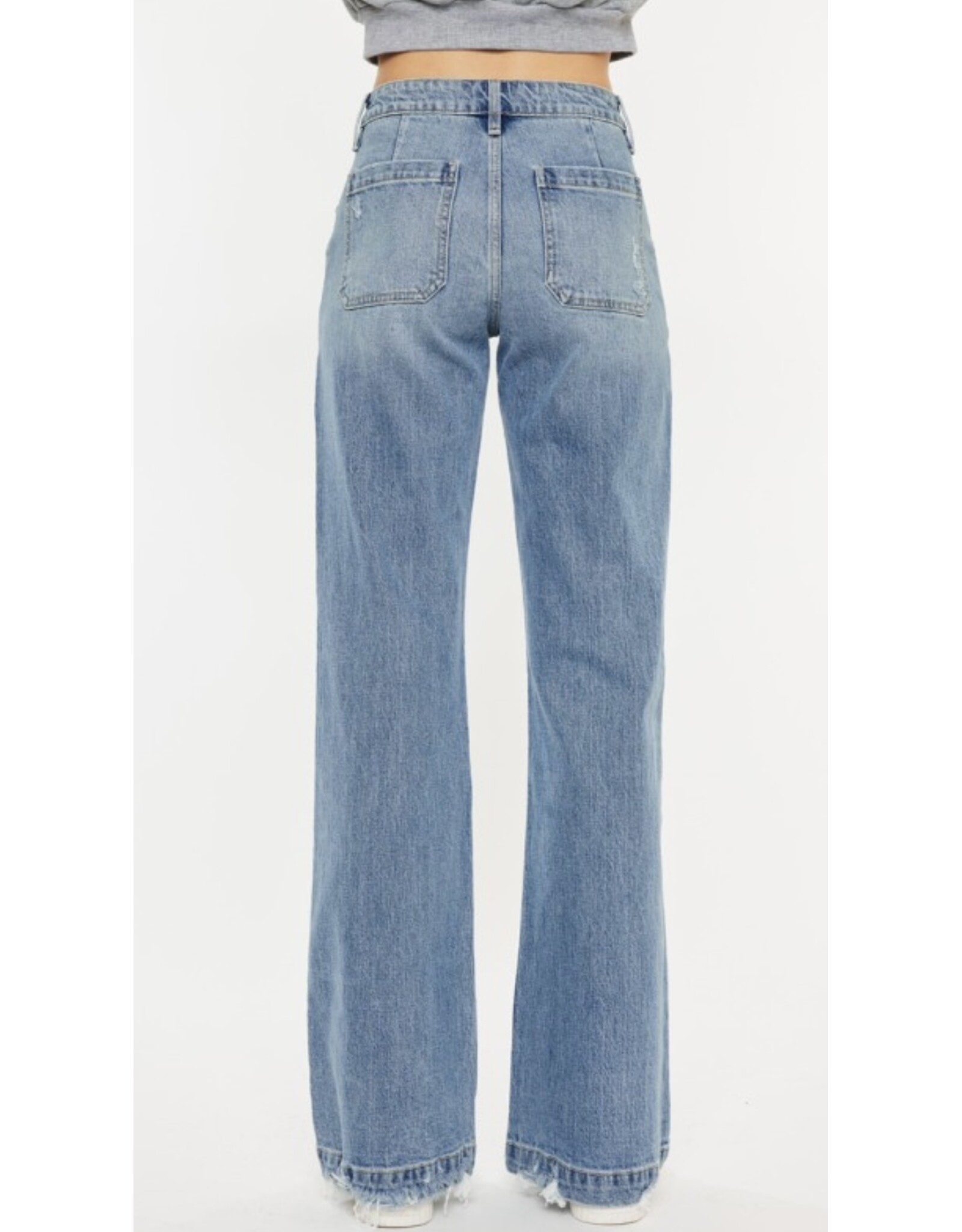 Kancan HR Wide Flare Jeans