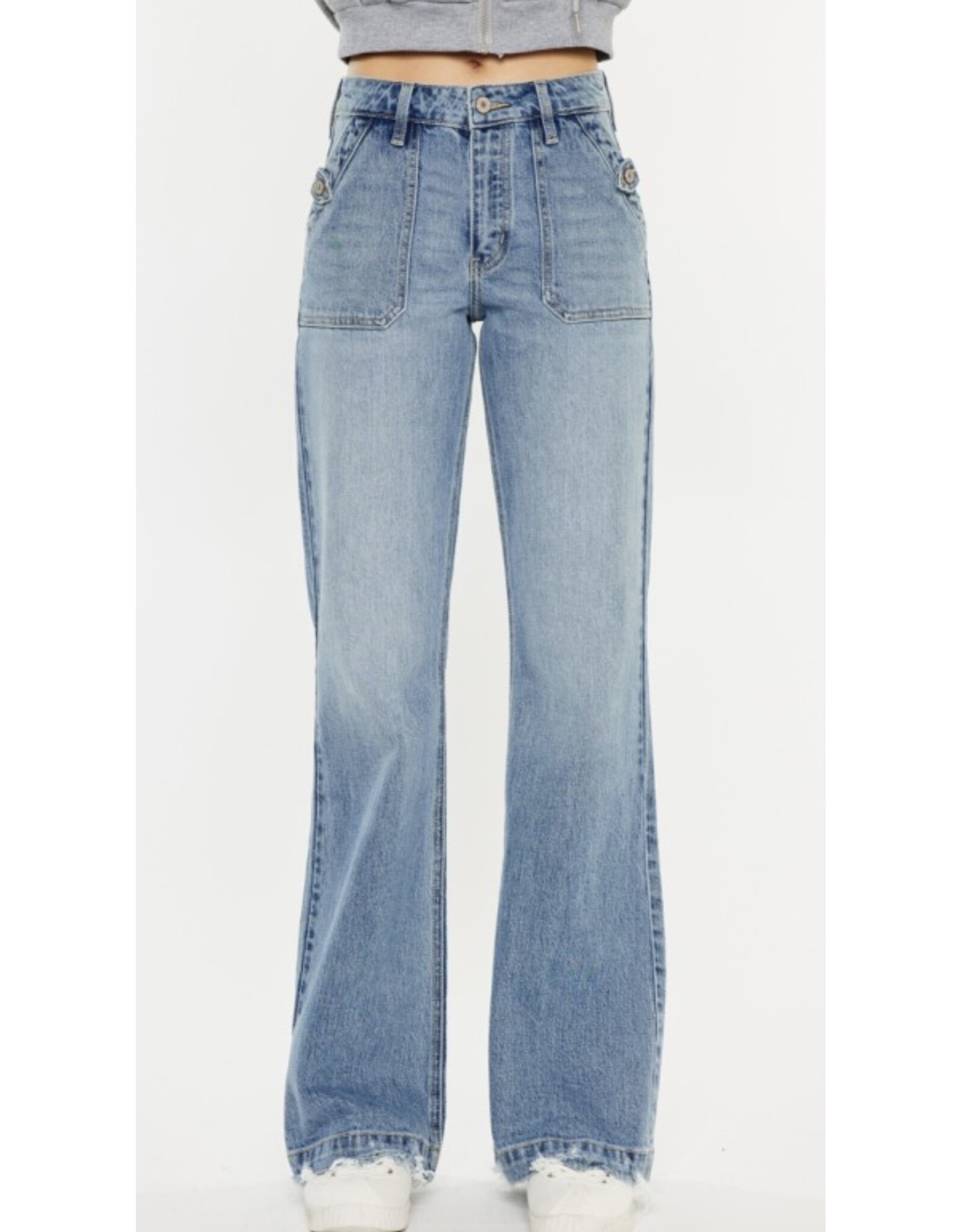 Kancan HR Wide Flare Jeans