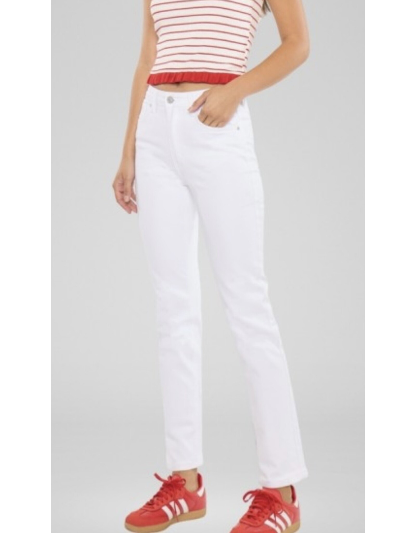 Kancan White HR Slim Straight