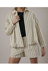 Cream/Charcoal Stripe Jacket