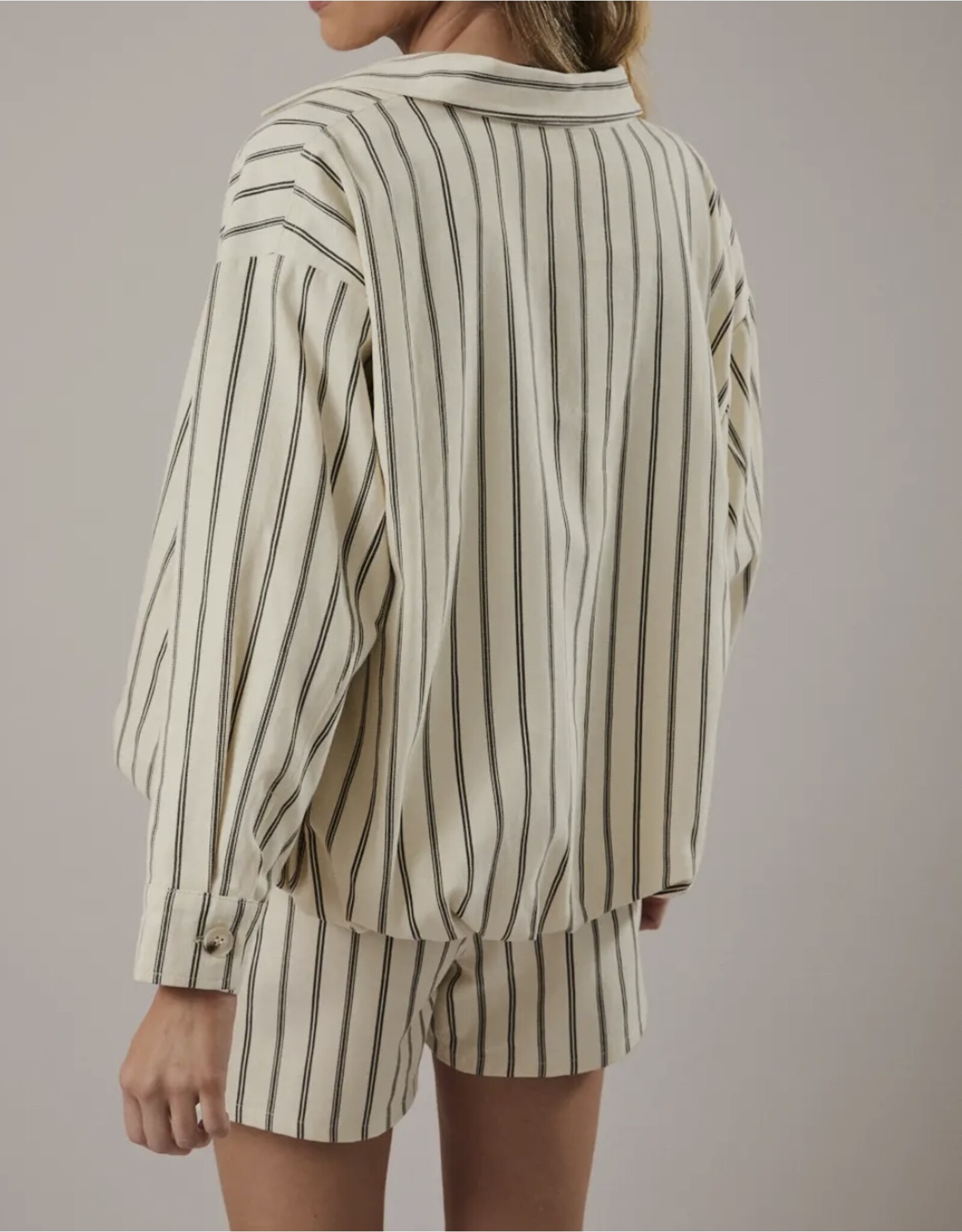Cream/Charcoal Stripe Jacket
