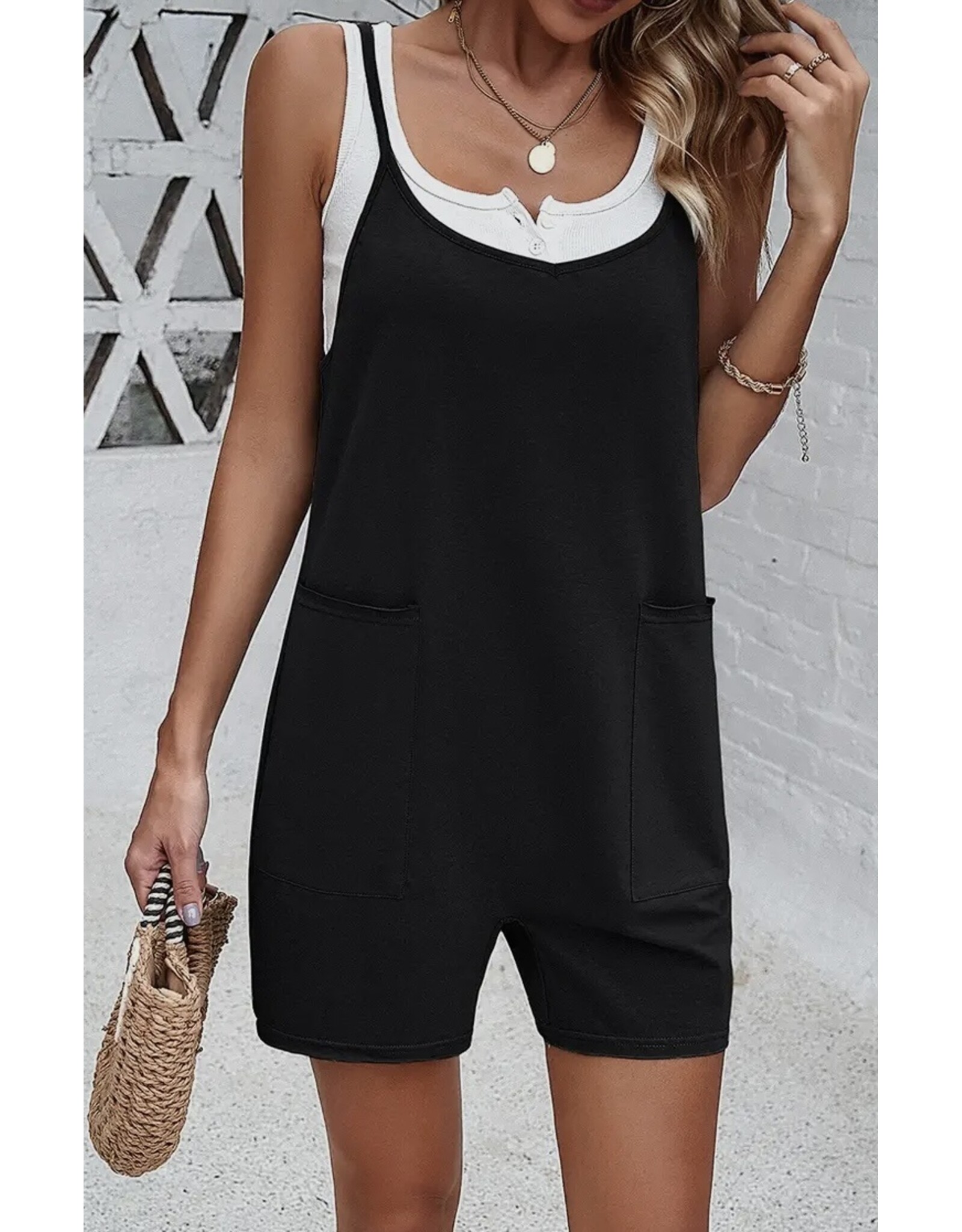 Scoop Neck Loose Fit Romper