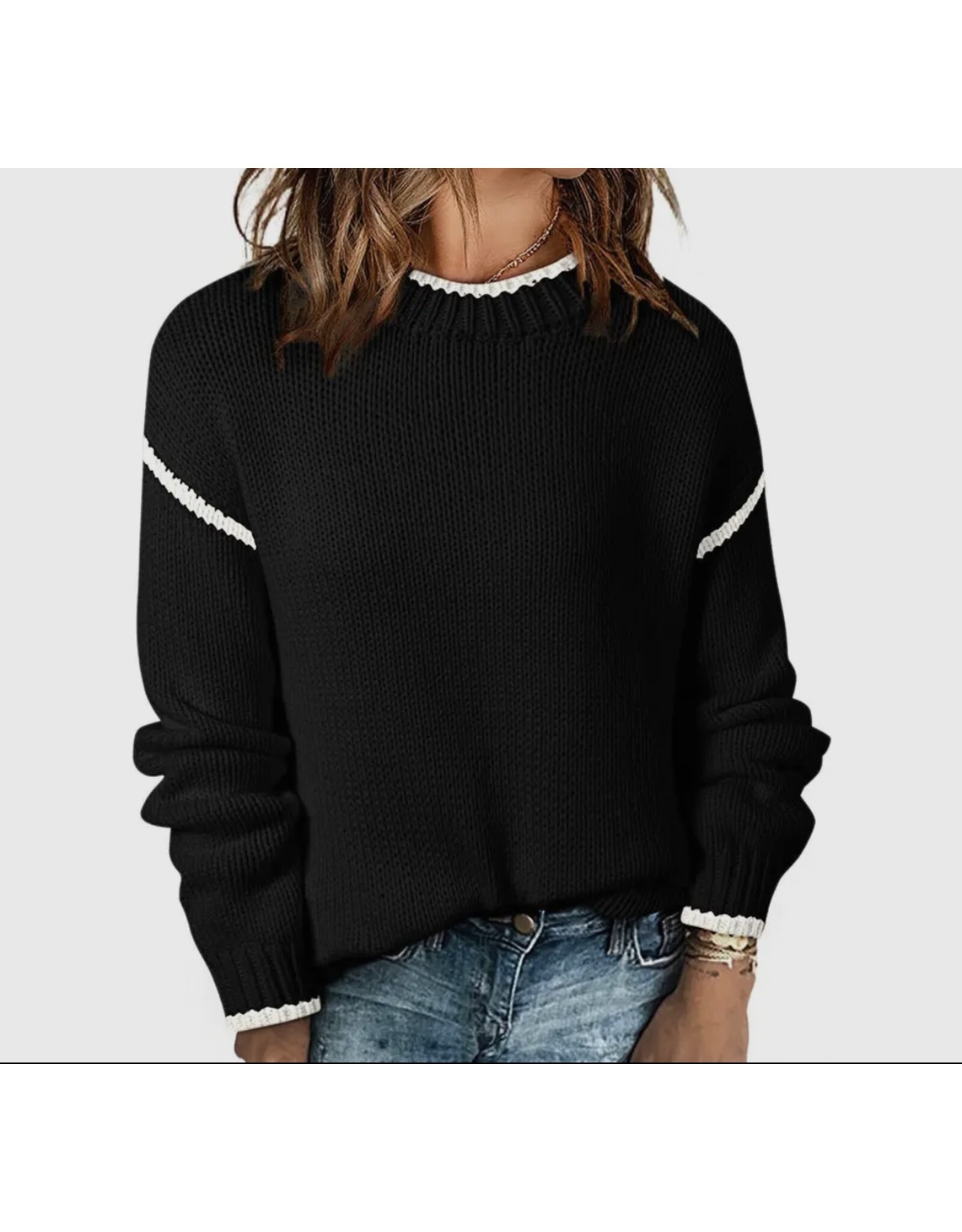 Color Block Knit Sweater