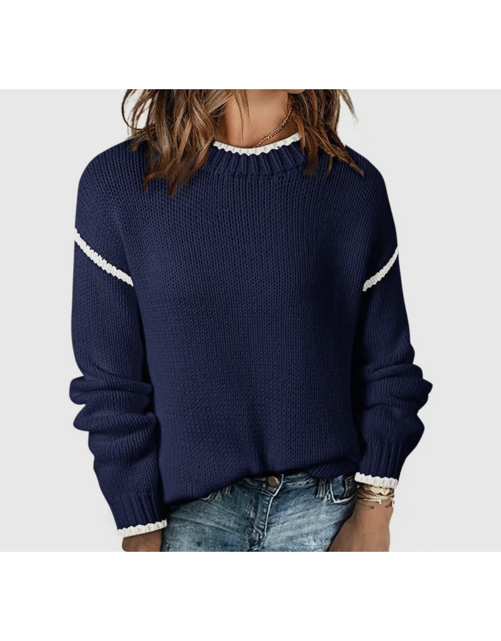 Color Block Knit Sweater