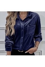 Blue Velvet Blouse