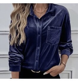 Blue Velvet Blouse