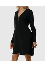 Black Long Slv Zipper Dress