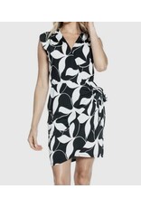 Ariella Black w/ white leaf tank dress