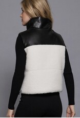 Reversible Faux Leather Sherpa Vest