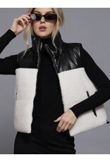 Reversible Faux Leather Sherpa Vest