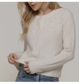 Pearl Embellished Sweater Cardigan