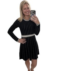 Ella Stripe Knit Long Slv Dress