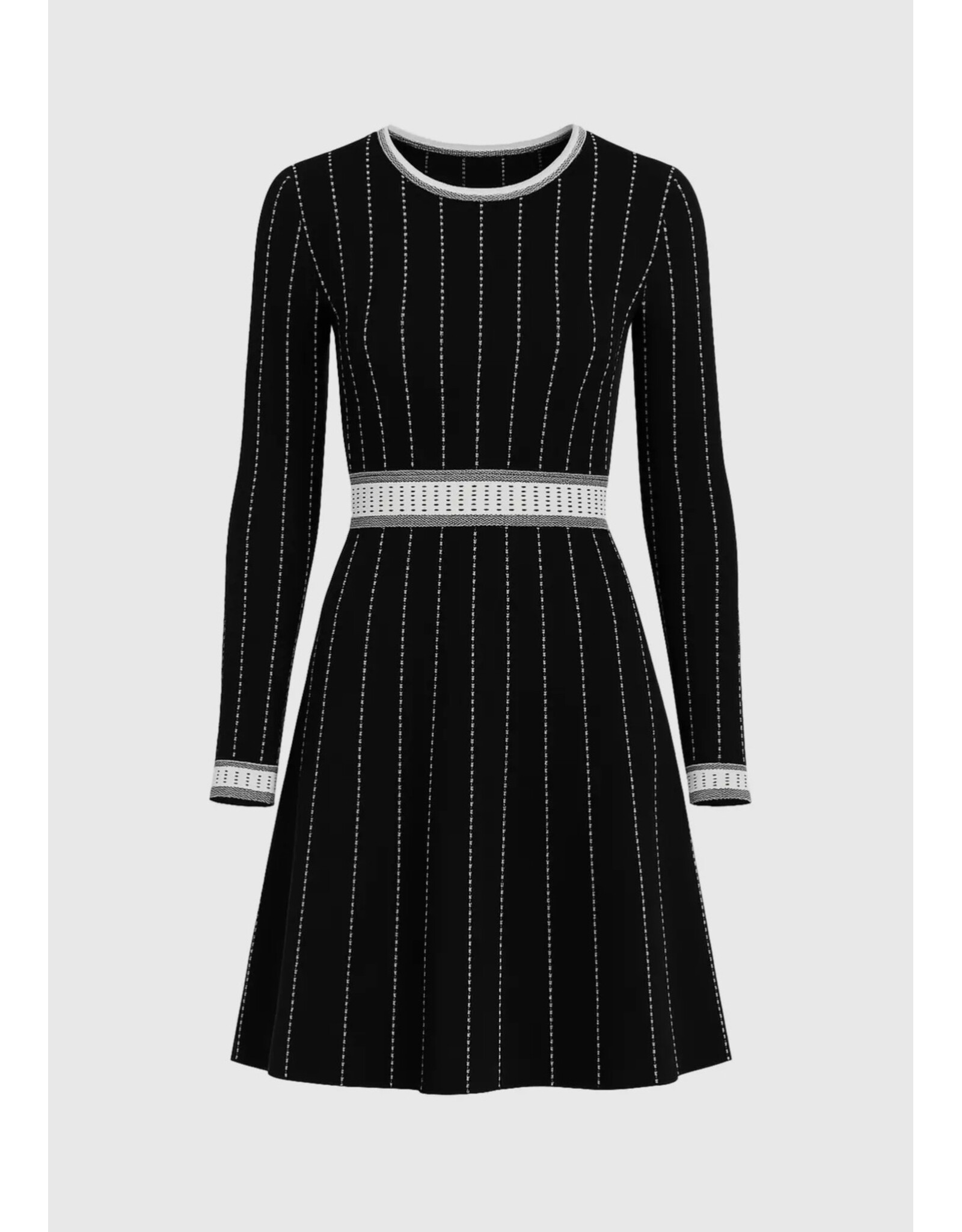 Ella Stripe Knit Long Slv Dress