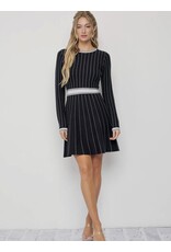 Ella Stripe Knit Long Slv Dress