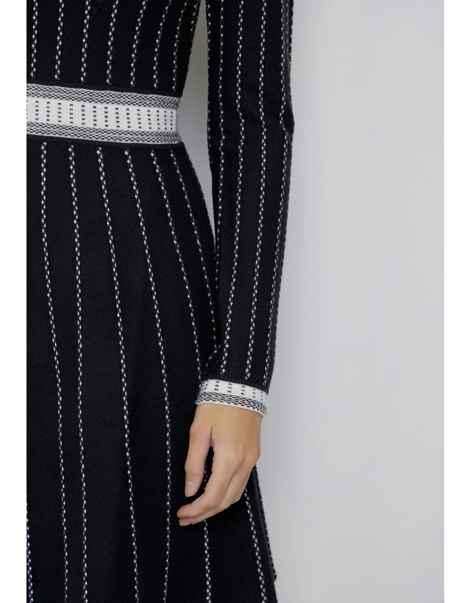 Ella Stripe Knit Long Slv Dress