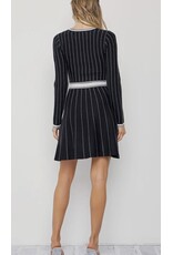 Ella Stripe Knit Long Slv Dress
