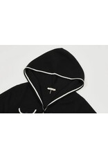 Black w/ White Contrast Hoodie Sweater